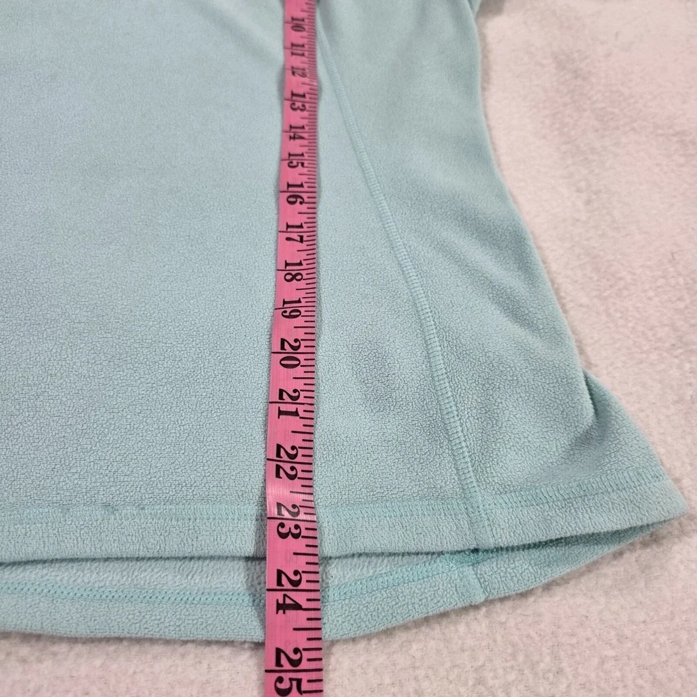 The North Face Womens Pullover Sweater Green Small Fleece Quarter Zip Outdoor‎